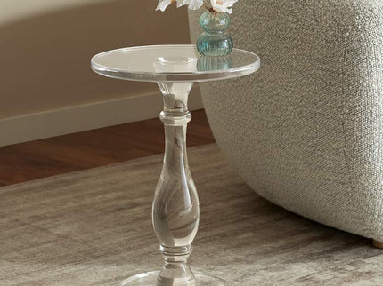 Rosaline 13 1/4" Wide Clear Acrylic Pedestal Side Table