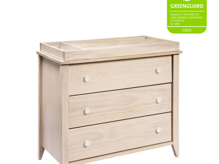 M10323NXW,Babyletto,Sprout 3-Drawer Changer Dresser in Washed Natural and White