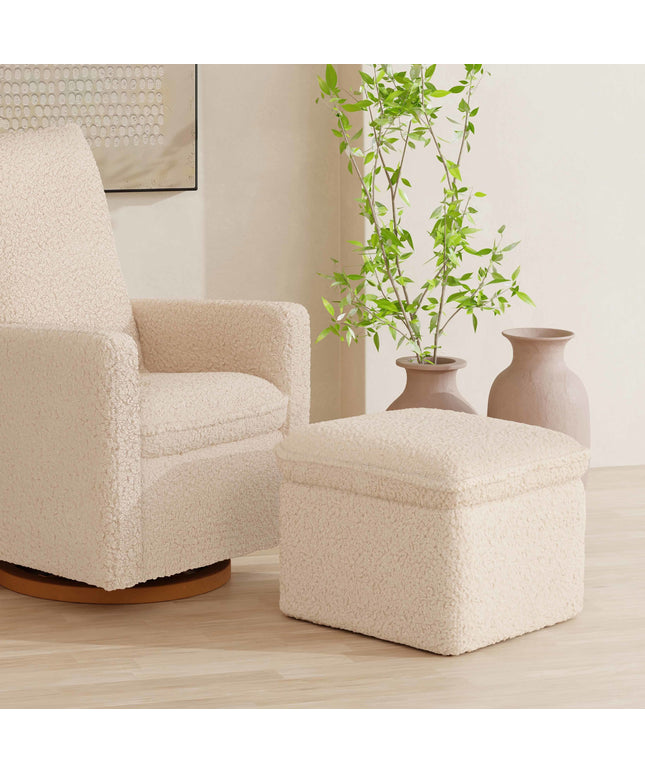 M20985CSG,Babyletto,Cali Storage Ottoman in Chai Shearling