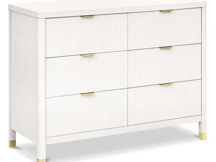 M26716RW,Namesake,Brimsley Tambour 6-Drawer Assembled Dresser in Warm White