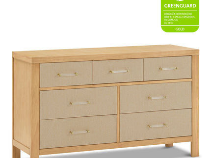M24816HYPSEW,Namesake,Eloise 7-Drawer Assembled Dresser in Honey & Performance Sand Eco-Weave
