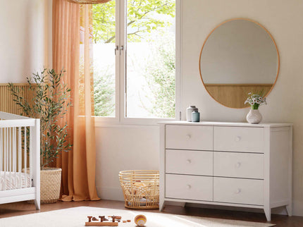 M10326W,Babyletto,Sprout 6-Drawer Double Dresser in White