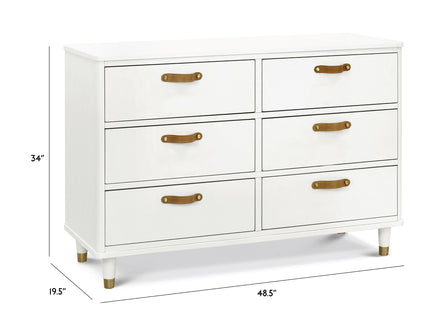 B14316RW,Namesake,Tanner 6-Drawer Dresser in Warm White