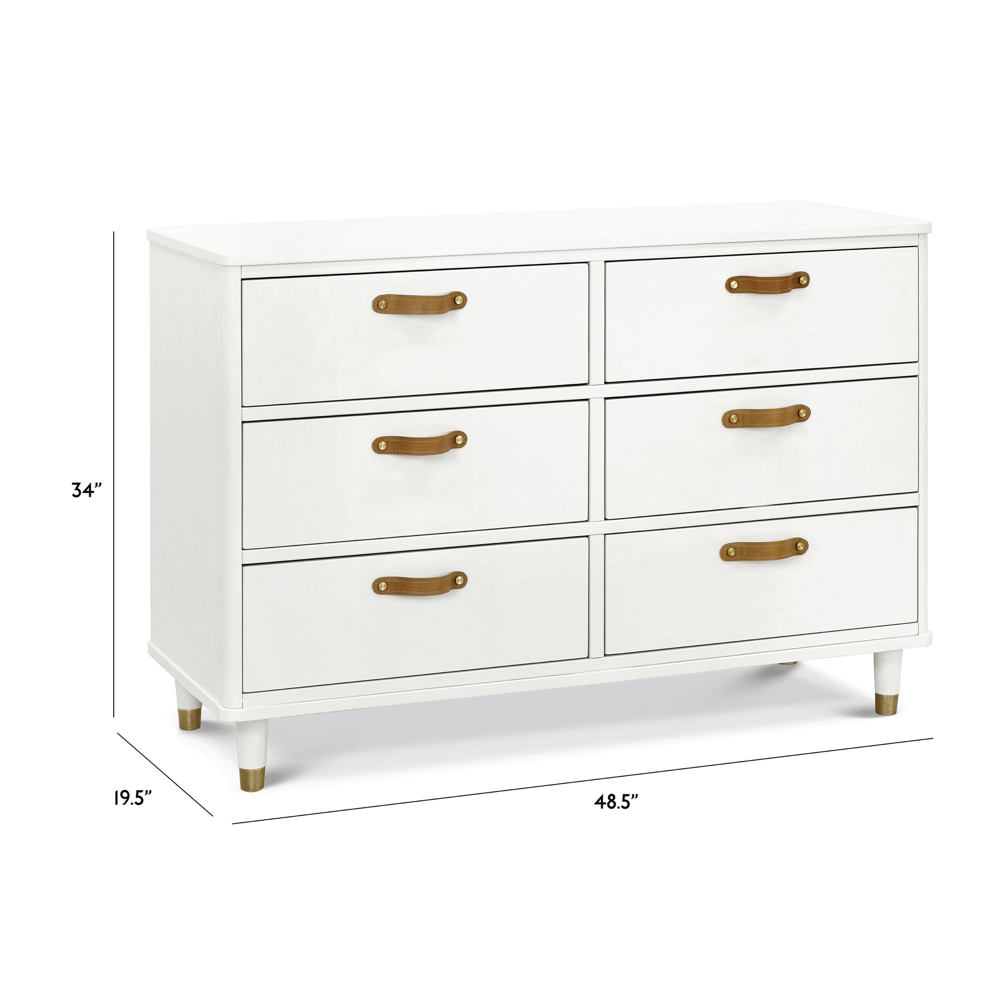 B14316RW,Namesake,Tanner 6-Drawer Dresser in Warm White