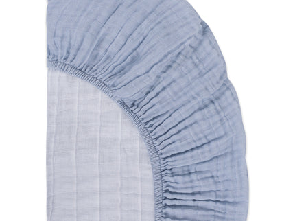 T29633DP,Babyletto,Dewdrop Muslin All-Stages Midi Crib Sheet in GOTS Certified Organic Cotton
