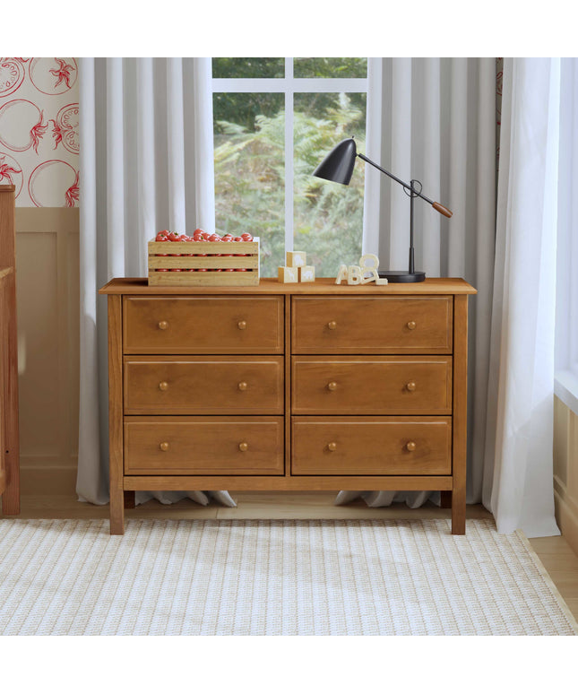 M5966CT,DaVinci,Jayden 6-Drawer Double Wide Dresser In Chestnut