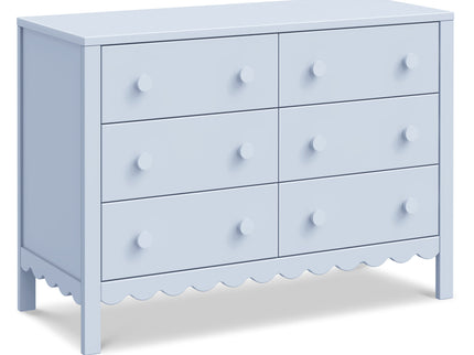 M27826PB,DaVinci,Sammy Scallop 6-Drawer Dresser in Powder Blue