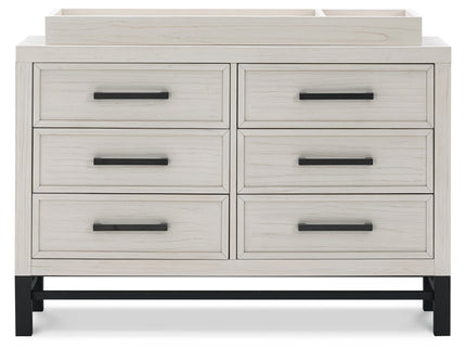 B25816WDF,Monogram by Namesake,Newbern 6-Drawer Assembled Dresser in White Driftwood