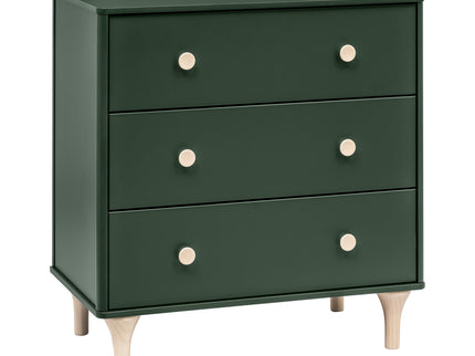 M9023FRGRNX,Babyletto,Lolly 3-Drawer Changer Dresser w/Removable Tray  Forest Green/Washed Natural