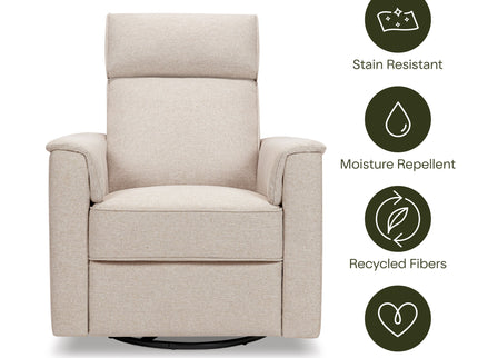 M17182PBEW,Namesake,Willa Pro Power Glider Recliner w/ Power Lumbar in Performance Beach Eco-Weave