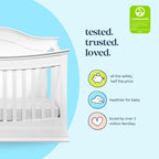 M4501W,DaVinci,Meadow 4-in-1 Convertible Crib in White Finish