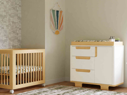 M23423WN,Babyletto,Yuzu 3-Drawer Changer Dresser in White/Natural