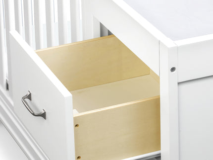 M12881W,DaVinci,Charlie 4-in-1 Convertible Mini Crib & Changer in White