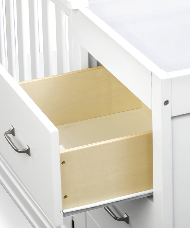 M12881W,DaVinci,Charlie 4-in-1 Convertible Mini Crib & Changer in White