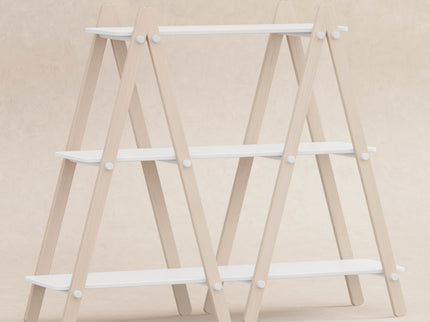 M10511WNX,Babyletto,Dottie Bookcase in White and Washed Natural Finish