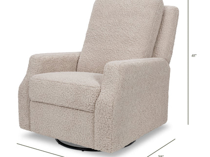 M22287EGS,Namesake,Crewe Recliner and Swivel Glider in Earl Grey Shearling