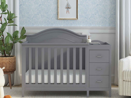 M12881G,DaVinci,Charlie 4-in-1 Convertible Mini Crib & Changer in Grey