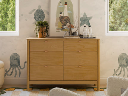 M25616HY,Babyletto,Bondi 6-Drawer Assembled Dresser in Honey