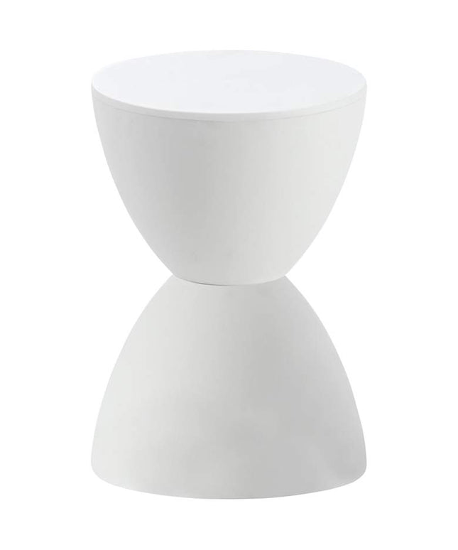 Sallie 16 3/4" High White Finish Modern Accent Table