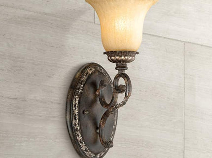 San Marino Bronze and Gold 14 1/2" High Wall Sconce Set of 2