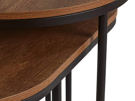 Santa Maria Walnut Nesting Accent Tables Set of 2