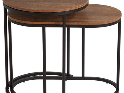 Santa Maria Walnut Nesting Accent Tables Set of 2