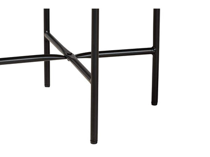 Savion 15 3/4" Wide Walnut Brown Wood Black Metal End Table