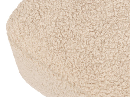 M26385CSGDB,Babyletto,Kiwi Gliding Ottoman in Chai Shearling with Dark Wood Base