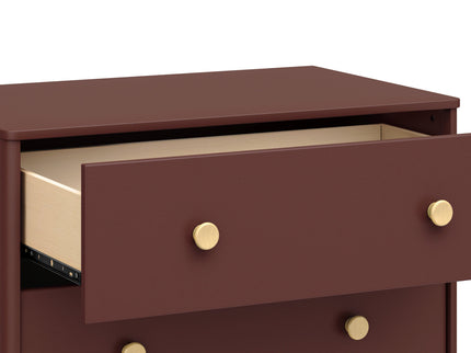 M9023CRN,Babyletto,Lolly 3-Drawer Changer Dresser w/Removable Changing Tray in Crimson/Natural