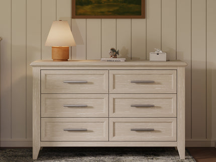 B14416SDB,Monogram by Namesake,Beckett 6-Drawer Dresser in Sandbar