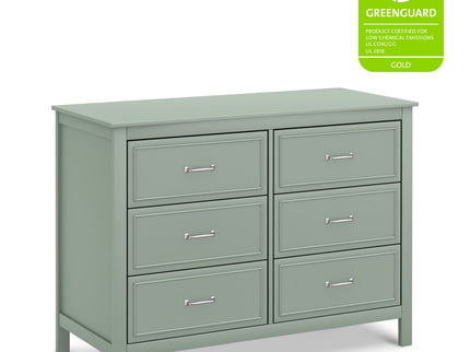 M12826LS,DaVinci,Charlie 6-Drawer Double Dresser in Light Sage