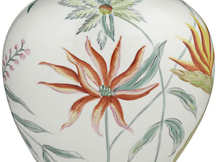 Sensei 13 1/4" Wide Red and White Ceramic Decorative Vase