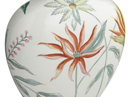 Sensei 13 1/4" Wide Red and White Ceramic Decorative Vase