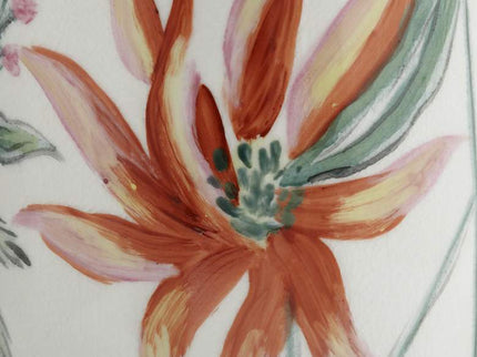 Sensei 8 1/2"H Red and White Ceramic Decorative Jar with Lid