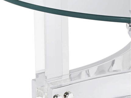 Serenity 23 3/4" Wide Glass and Clear Acrylic Accent Table