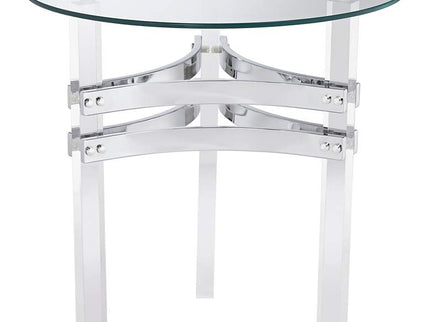 Serenity 23 3/4" Wide Glass and Clear Acrylic Accent Table