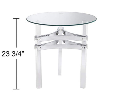 Serenity 23 3/4" Wide Glass and Clear Acrylic Accent Table