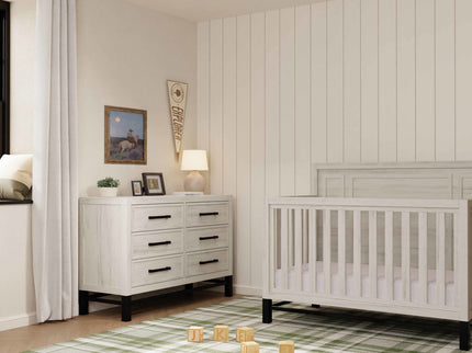 B25816WDF,Monogram by Namesake,Newbern 6-Drawer Assembled Dresser in White Driftwood