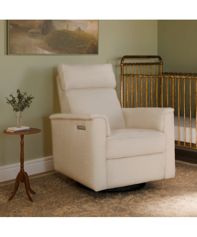 M17182PWB,Namesake,Willa Pro Power Glider Recliner w/ Power Lumbar in Performance Ivory Boucle