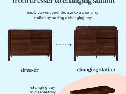 F11526Q,Carter's,Morgan 6-Drawer Double Dresser in Espresso Finish