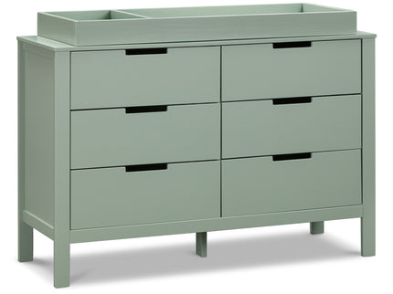 F11926LS,Carter's,Colby 6-Drawer Double Dresser in Light Sage
