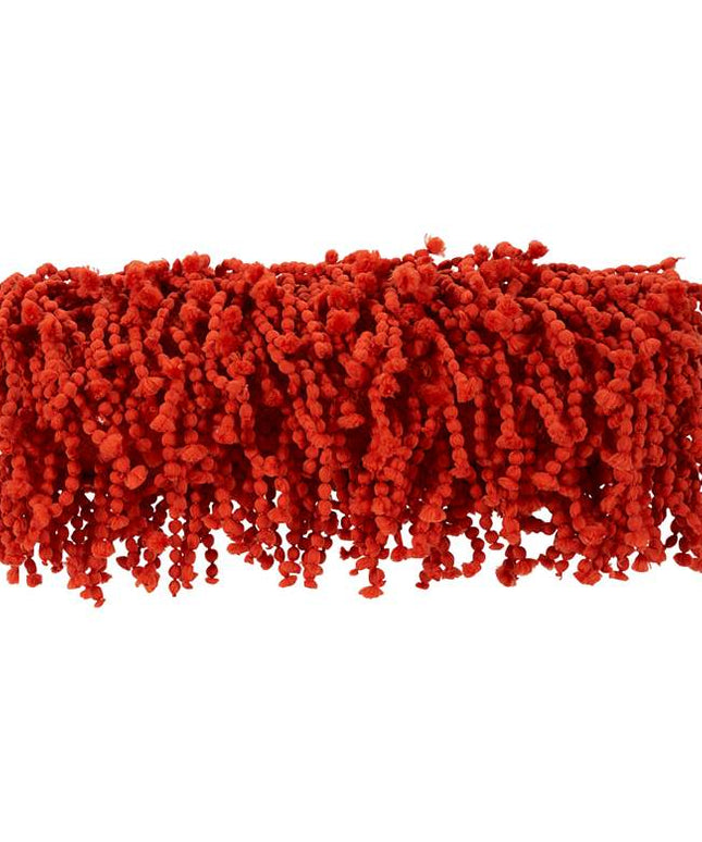 Shag Orange Skinny Fugga 20" x 5" Lumbar Throw Pillow