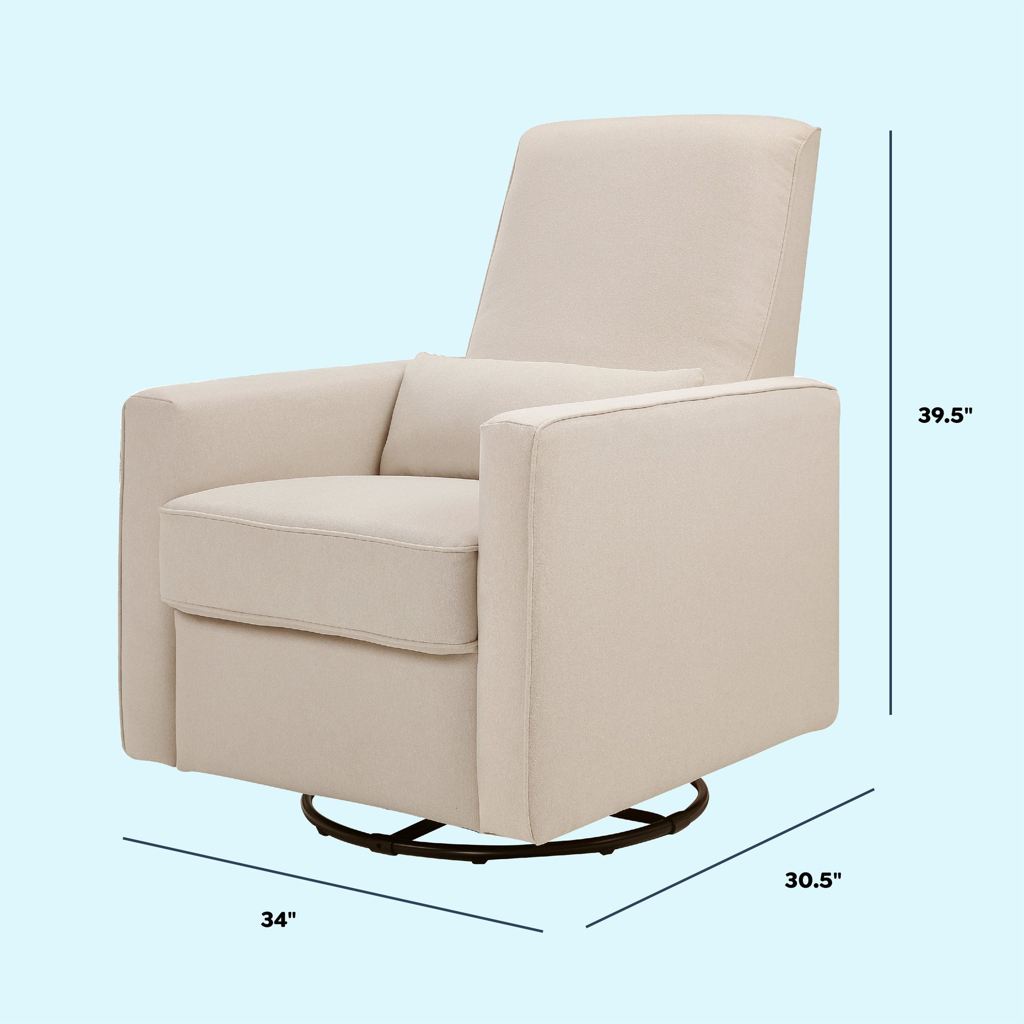 M10887CM,DaVinci,Piper Recliner in Cream Finish w/Cream Piping