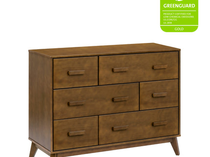 M5826NL,Babyletto,Scoot 6-Drawer Dresser in Natural Walnut