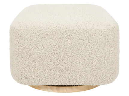 M26385ATLB,Babyletto,Kiwi Gliding Ottoman in Almond Teddy Loop w/ Light Wood Base