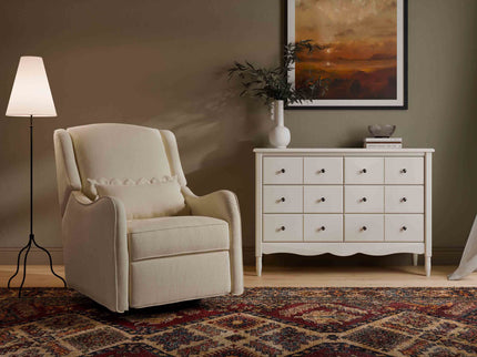 M27787PIEB,Namesake,Devon Recliner and Swivel Glider in Performance Ivory Eco-Basketweave