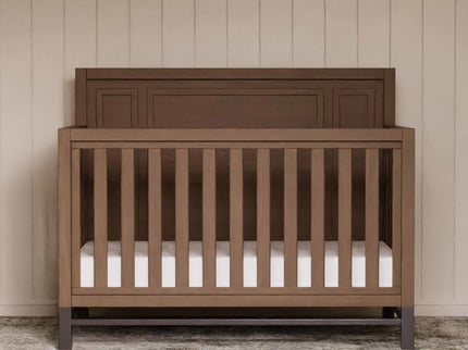 B25801DF,Monogram by Namesake,Newbern 4-in-1 Convertible Crib in Driftwood