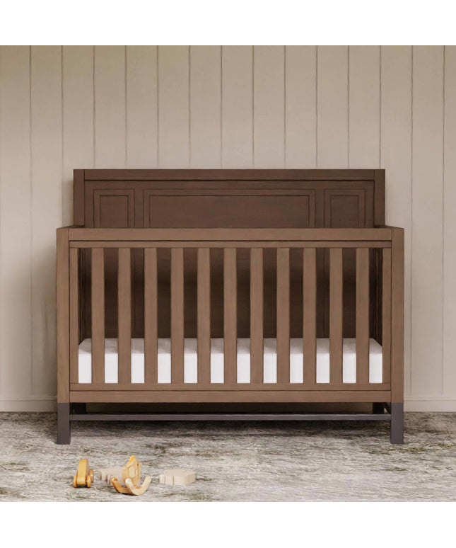 B25801DF,Monogram by Namesake,Newbern 4-in-1 Convertible Crib in Driftwood