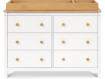 M27226RWHY,DaVinci,Shea 6-Drawer Dresser in Warm White and Honey