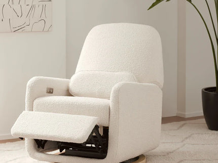 Arc Electronic Recliner and Swivel Glider in Boucle with USB port